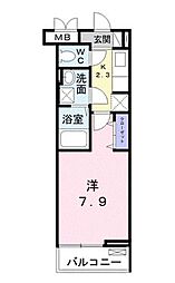 ベルヴィラージオ 1Kの間取図画像