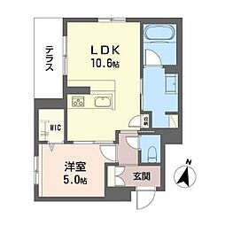 福山市霞町2丁目マンション 1LDKの間取図画像