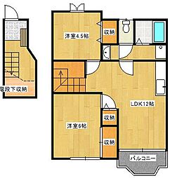 シャルマン 2LDKの間取図画像