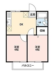 彩輝8B 2DKの間取図画像
