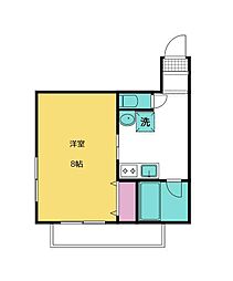 ソレイユ 1Kの間取図画像