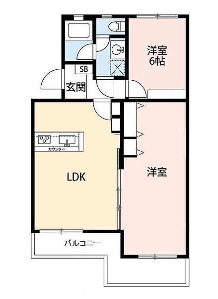 ローザンヌIII 207｜静岡県浜松市中央区丸塚町(賃貸マンション2LDK・2階・59.04㎡)の写真 その2