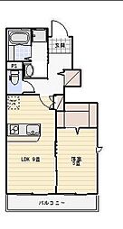 LOTUS中野町 1階1LDKの間取り