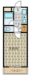 ソアールエノモト 1Kの間取図画像