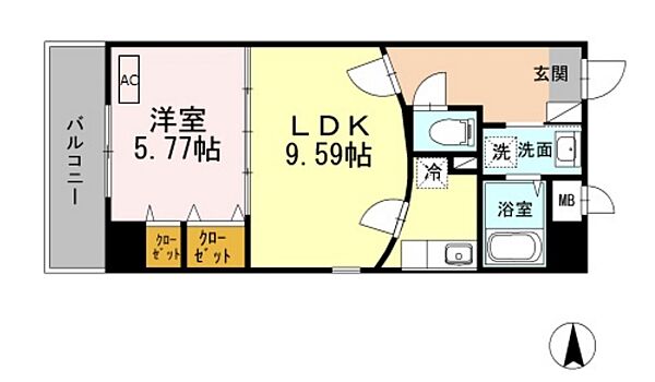 大阪府大阪市北区本庄東2丁目(賃貸マンション1LDK・7階・40.63㎡)の写真 その2