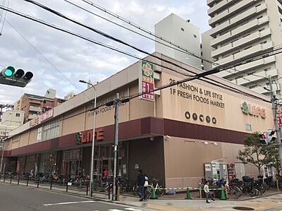 周辺：【スーパー】ライフ 下寺店まで929ｍ