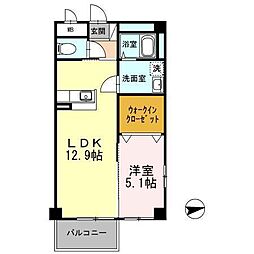 Ｍ81 2階1LDKの間取り