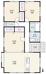 森田借家 3LDKの間取り
