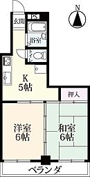 シャトレ鍋島2 2Kの間取図画像