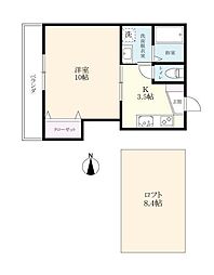 ビオス巨勢 1Kの間取図画像