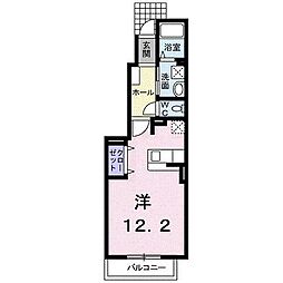 エクセランメゾンB ワンルームの間取図画像