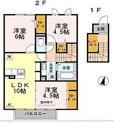 salut巨勢 3LDKの間取図画像