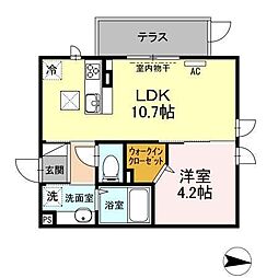 ファミールSHOW2B 1LDKの間取図画像