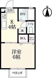 ビバーチェ泉 1Kの間取図画像
