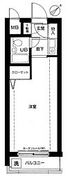 メインステージ久が原 2階ワンルームの間取り