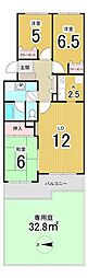 朝日プラザ麻生東 3LDKの間取図画像