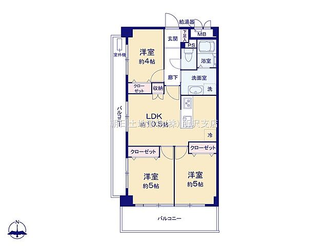 間取り シャルマンコーポ東村山 6階/-