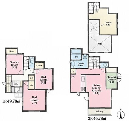 間取り 鎌倉市植木中古戸建