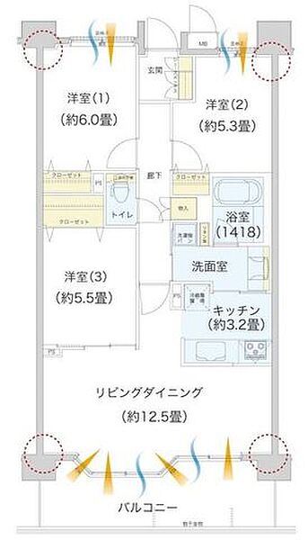 間取りを拡大表示