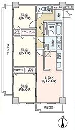 ライオンズマンション流山 3LDKの間取図画像