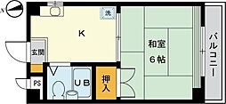 グリーンハイムコダイ 1Kの間取図画像