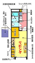 南海高野線 白鷺駅 徒歩11分の賃貸マンション 1階1Kの間取り