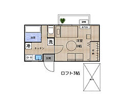 レジデンスイシイ 1Kの間取図画像