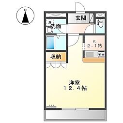 ディア・サキカ 1Kの間取図画像