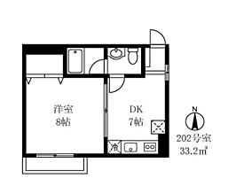 シャンリビエール 202 ｜ 東京都品川区中延４丁目（賃貸マンション1DK・2階・33.20㎡） その2