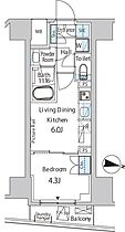 バウスフラッツ品川キャナルサイド 303 ｜ 東京都港区港南２丁目（賃貸マンション1DK・3階・27.03㎡） その2