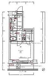 XEBEC京急蒲田 3階1Kの間取り