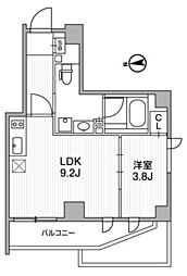 Ｌｉｇｈｔｈｏｕｓｅ中馬込 6階1LDKの間取り