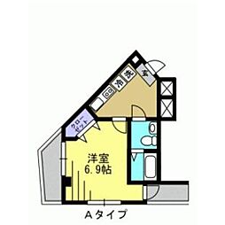 ローズガーデンII 101 1階1Kの間取り