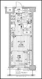 日神デュオステージ六郷土手 207 2階1DKの間取り