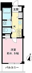 ＺＥＮ 3階1Kの間取り