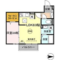 喜宝Yukuhashi  ｜ 福岡県行橋市門樋町（賃貸アパート1LDK・1階・32.67㎡） その2