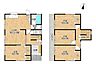 間取り：家族に嬉しい4LDKの間取。2階洋室は全てバルコニーに面している為風通し良好です◎