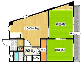 大阪府門真市古川町（賃貸マンション2LDK・3階・48.41㎡） その2