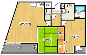 大阪府守口市藤田町２丁目（賃貸マンション2LDK・3階・64.18㎡） その2