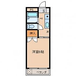 スイフト1 1Kの間取図画像