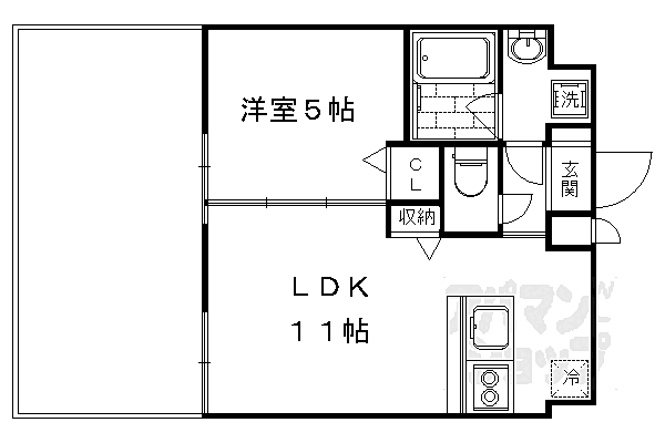 京都府京都市中京区壬生上大竹町(賃貸マンション1LDK・7階・37.20㎡)の写真 その2