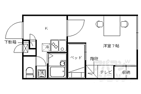 京都府京都市中京区西ノ京小堀池町（賃貸アパート1K・1階・20.28㎡） その2