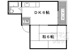 阪急京都本線 西院駅 徒歩5分の賃貸マンション 4階1DKの間取り