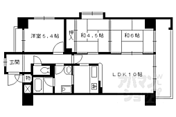 フォルム五条西洞院 5階3LDKの間取り