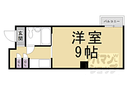 オークリッチ烏丸 3階1Kの間取り