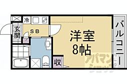 JR山陰本線 二条駅 徒歩7分の賃貸アパート 4階1Kの間取り