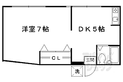 ハイムこけん 105 1階1DKの間取り