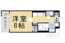 Ｈｉｇａｓｈｉｙａｍａ綏正 3階1Kの間取り