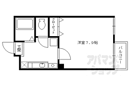 ナベル錦 3階1Kの間取り