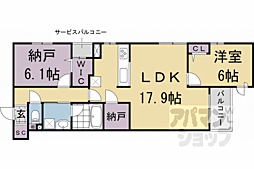 ＭＡｉＳＯＮ　ｄＥ　ＢＯＲＯ　御所南 4階1SLDKの間取り